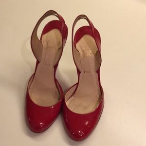 Christian Louboutin red patent leather heels